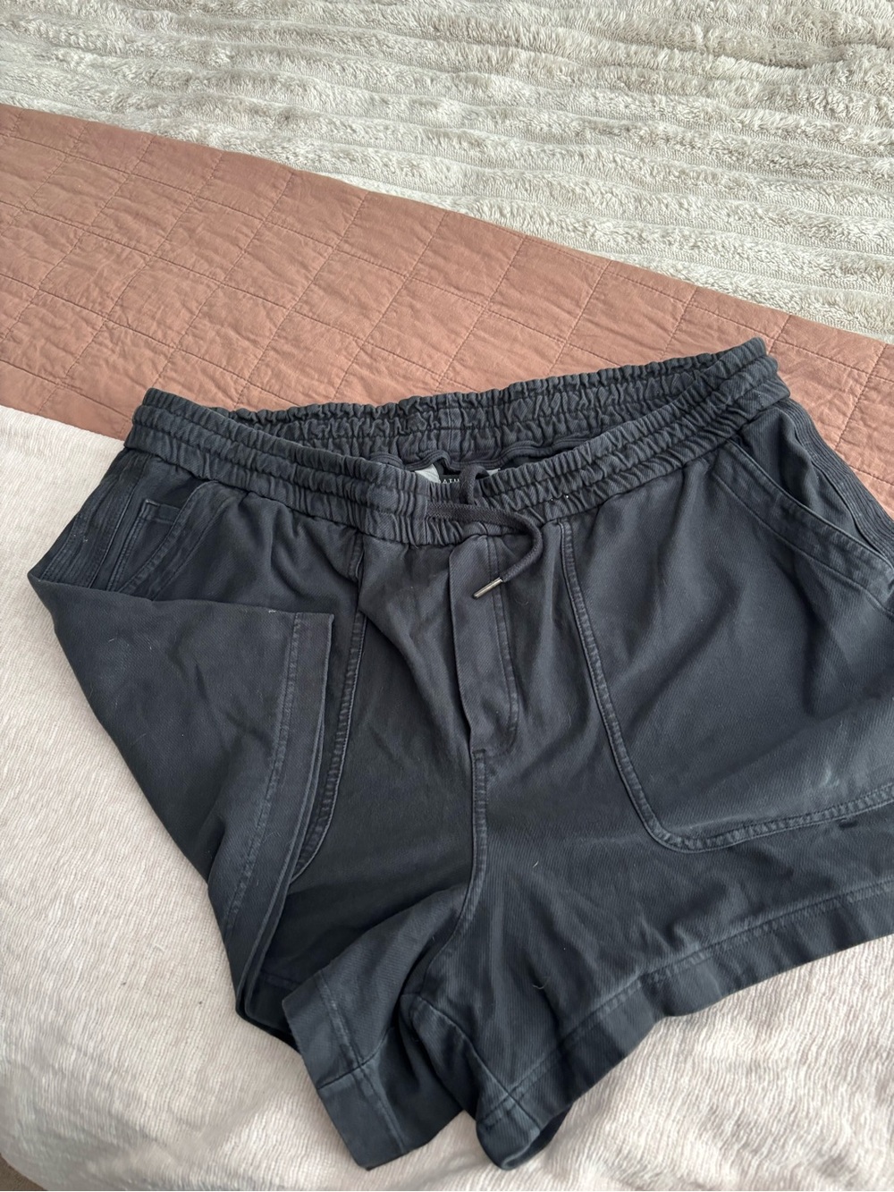 Athleta Farallon Black Drawstring Athletic Shorts